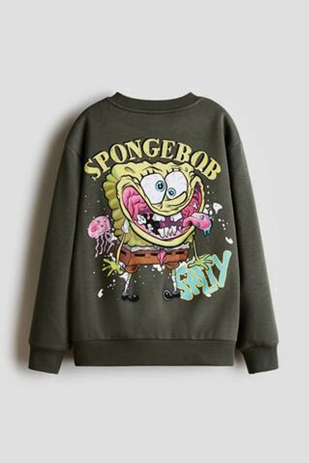 H&M Толстовка с принтом, зеленый