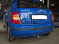 Фаркоп оцинкованный Galia S081A для Skoda Fabia хетчбек 2000-2007, 2007-2014(паспорт и сертификат в комплекте)(без электрики)