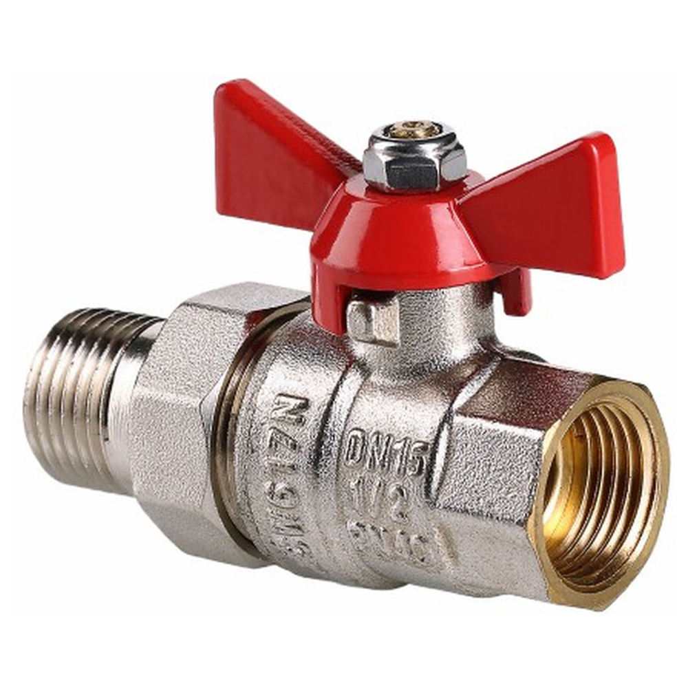 Кран шар. Valtec VT.227.N.06 BASE ВН 1" с американкой бабочка