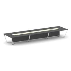 Steel Meet Стол переговорный прямоугольный MM-PR.B.SP-18 Антрацит/Ваниль Глянец/Нержавеющая Сталь/Хр