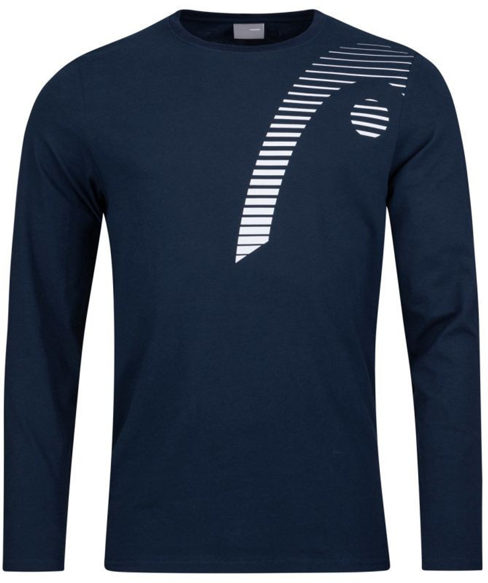 Футболка для мальчика теннисная Head Club 21 Cliff LS Junior - небесный