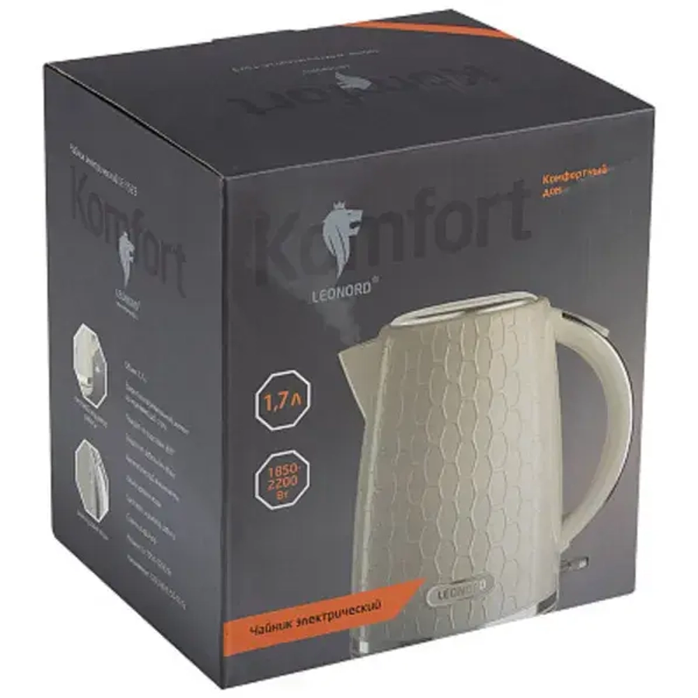 Чайник электрический 1,7л «Leonord» бежевый LE-1523