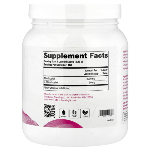 Theralogix, Ovasitol®, инозитол в виде порошка, 400 г (14,12 унции)