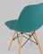Eames Style DSW темно-бирюзовый пластик, стальной каркас, натуральный массив бука