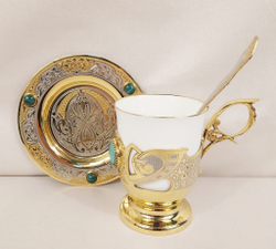 Кофейный набор "Роскошный малахит" - 5