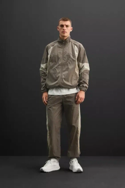 ZARA КУРТКА В СТИЛЕ КОЛОР-БЛОК ИЗ ВЫСОКОТЕХНОЛОГИЧНОЙ ТКАНИ, ПЕСОЧНЫЙ