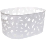 Корзина для хранения «БИСКОТТИ», цвет дымчатый белый, 29,5*21*15,5см (лейбл)