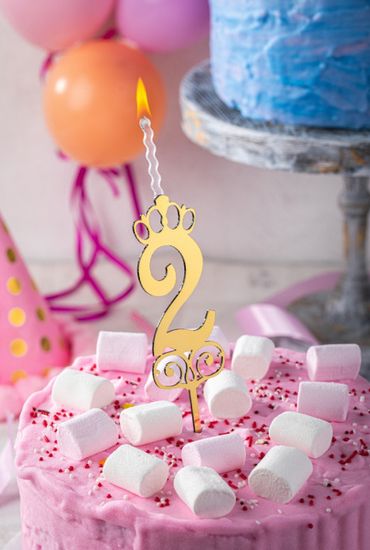 Свеча - топпер цифры в паре "25"