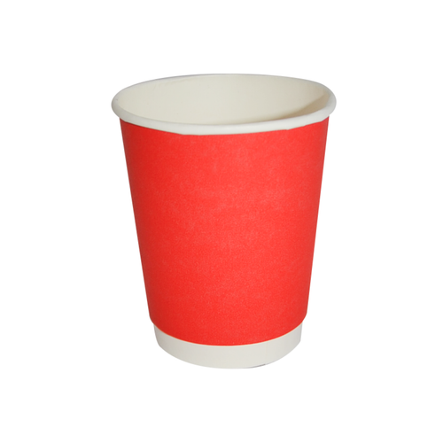 Стакан бумажный 350 мл для горячего 2-х сл красный 25 шт 16/400 В
