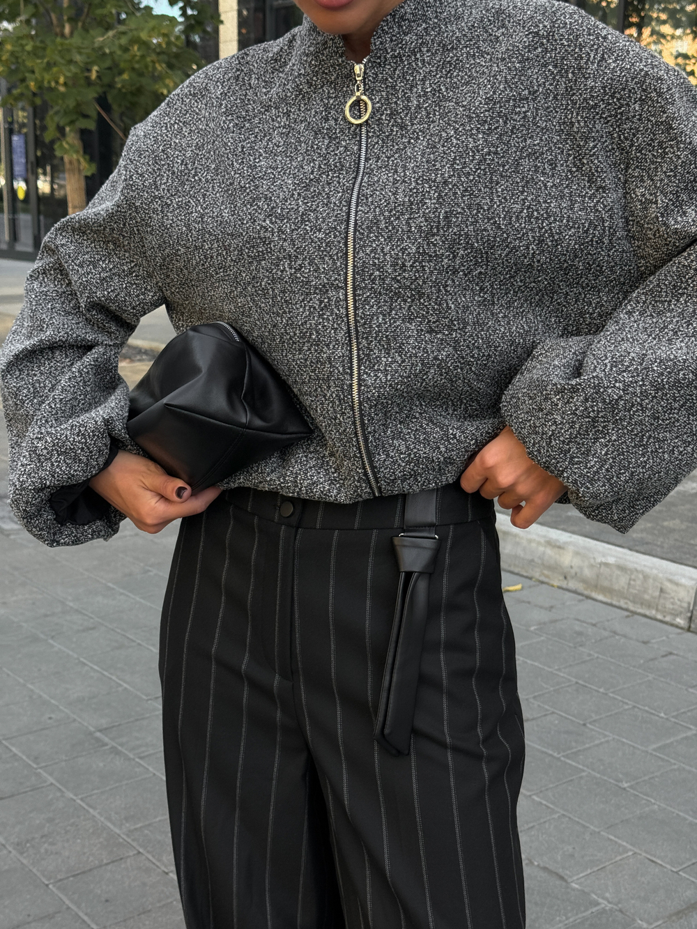 Брюки прямого кроя в полоску