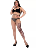 Колготки +size с девушкой-джокером (Размер: XL-XXL-XXXL) (Цвет: бежевый)