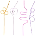 Трубочка для коктейля «Неоновый вихрь» (набор 4 шт), микс цветов