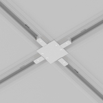 Коннектор Х-образный Unity встраиваемый белый