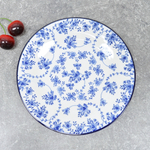 Тарелка десертная 20см Голубой ситец