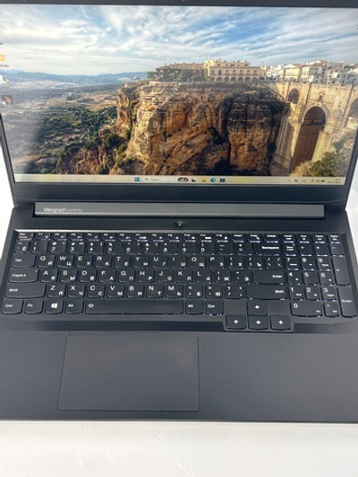 Ноутбук Lenovo IdeaPad Gaming 3 15ACH6 (82K201D1RK) 15.6"/AMD Ryzen 5 5600H/RAM 8GB/SSD 256GB/Nvidia RTX3050 4GB/1920*1080/IPS/DOS/Подсветка кл-ры: LED/Черный. Состояние: Уценка/Большой след. на матрице от клавиатуры/ потертости на тачпаде