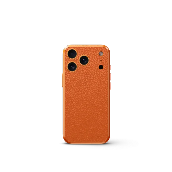 Чехол для iPhone на магните - Зернистая кожа - Оранжевый