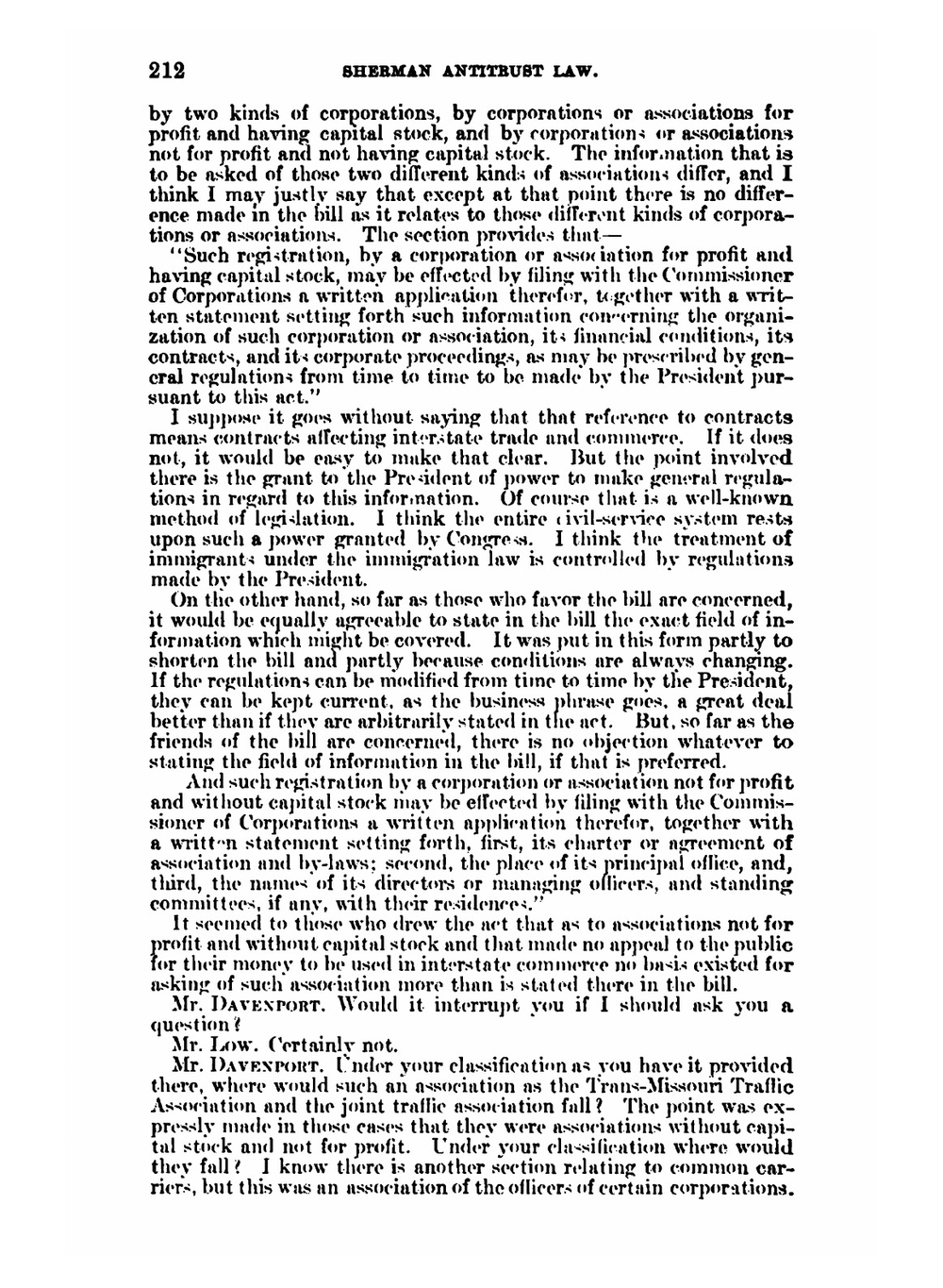 Amendment of Sherman Antitrust Law | H. R.