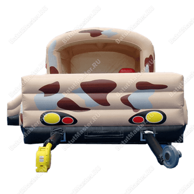 Коммерческий надувной батут "Военный автомобиль"