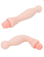 Вибратор UltraSkin круглоголовый с гнущимся хребтом (Цвет: телесный)