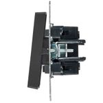 BRITE Выключатель 2-клавишный с индикацией для отелей 10А ВС10-2-9-БрЧ черный IEK