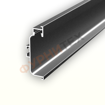 KB95 Профиль горизонтальный C-образный для нижних баз С ПОДСВЕТКОЙ 4м Серебро A00