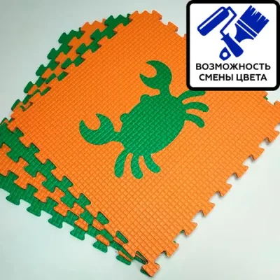 Мягкий пол "Жители моря" 500x500x10 мм 45 шор