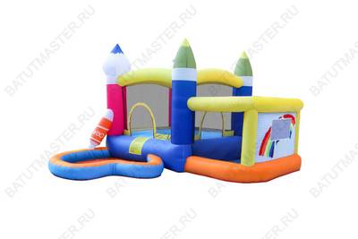 Батут для детей на дачу "Радужный замок" 3,4*3,1*2,1 м