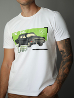 Футболка волга газ Город Горький белая