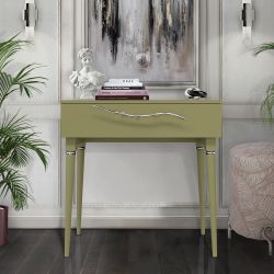 Консоль Арт Колор matte Классик Сильвер Зеленая олива матовая