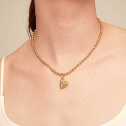 Подвеска Charm Heart с золотом