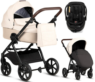 Детская коляска Tutis Leo 3 Plus 3 в 1 с автокреслом Beno Black 1582228 Caramel