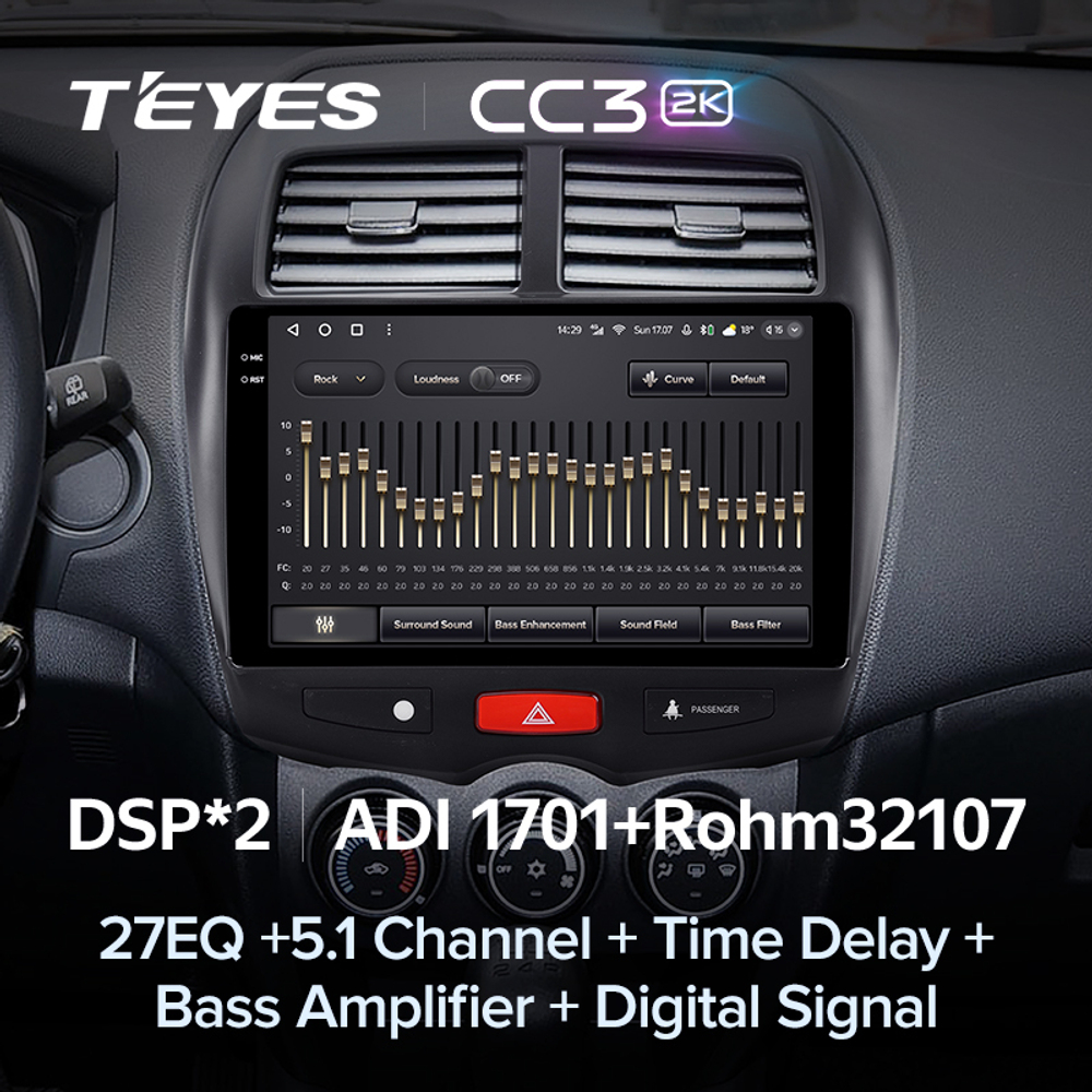 Teyes CC3 2K 10,2"для Mitsubishi ASX 2010-2016