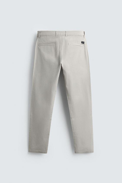 ZARA БРЮКИ ЧИНОС SKINNY FIT, СВЕТЛО-СЕРЫЙ