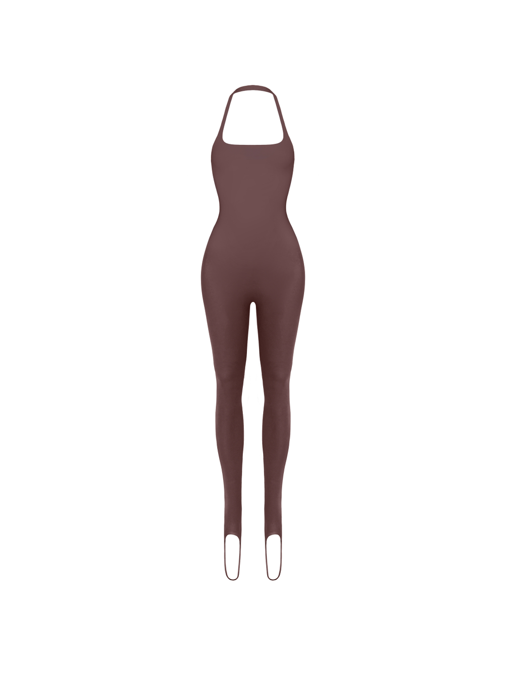 chocalate halter catsuit