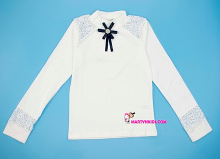 блузка  кружева рукав школа  2718