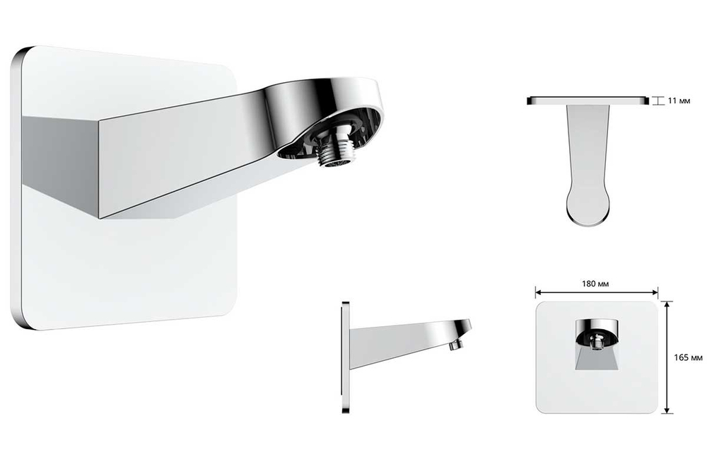 Душевой комплект Инспаер (Inspire) VSFW-433TI3GM встраиваемый, термостат, трехрежимный, вороненая сталь