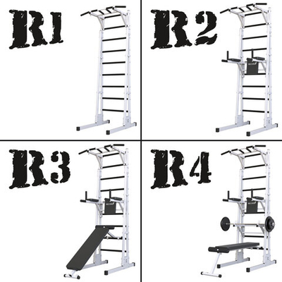 Шведская стенка Record R, напольная, турник Классик, белый (R1)