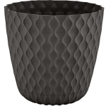 Кашпо пластиковое InGreen Wave d20,5см h19,5см v4,7л горький шоколад