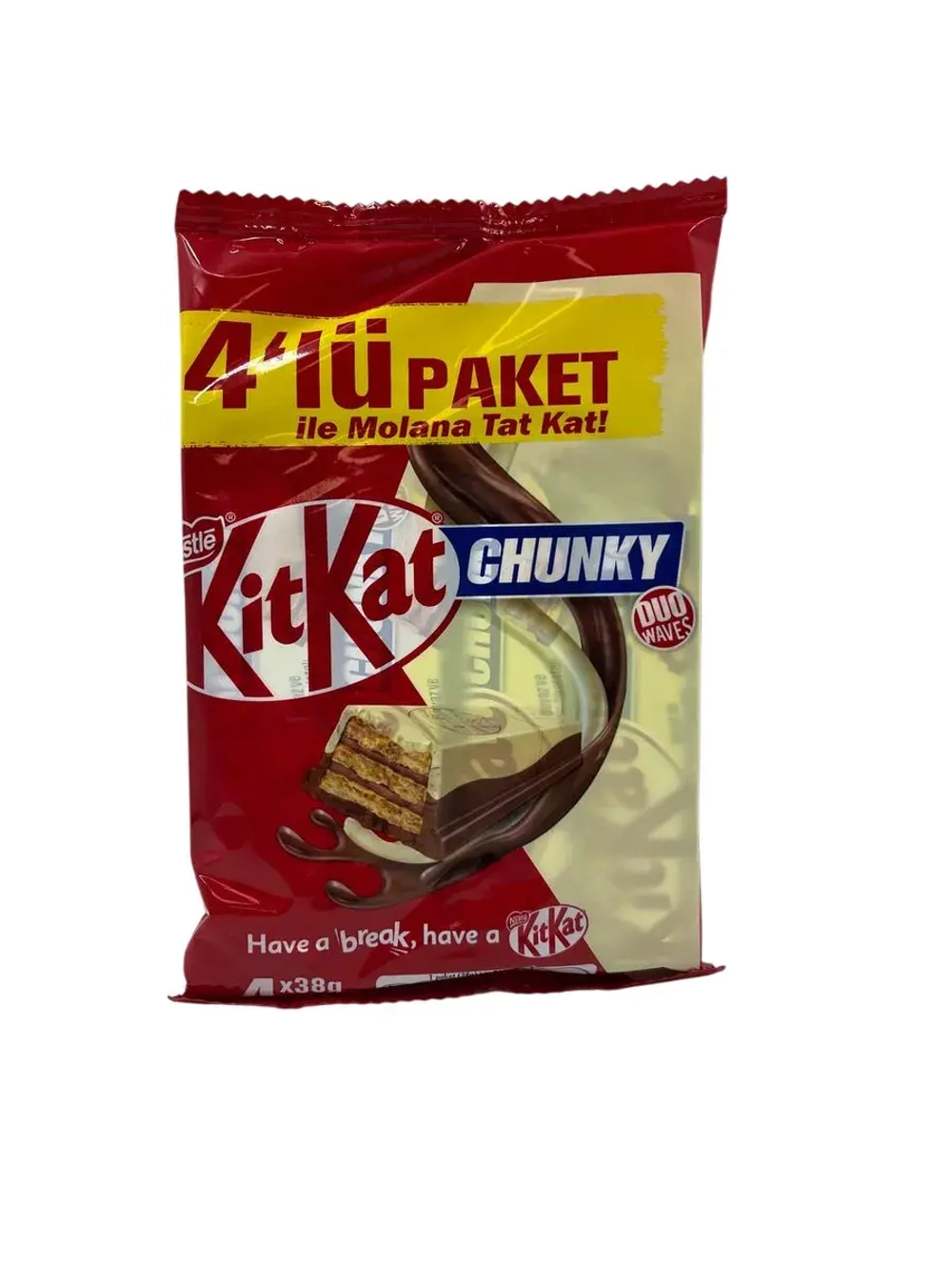 Батончик КитКат в белом и молочном шоколаде ,4шт