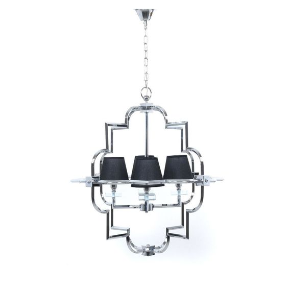 Подвесная люстра Lumina Deco Baltimore LDP 8020-4 CHR+BK