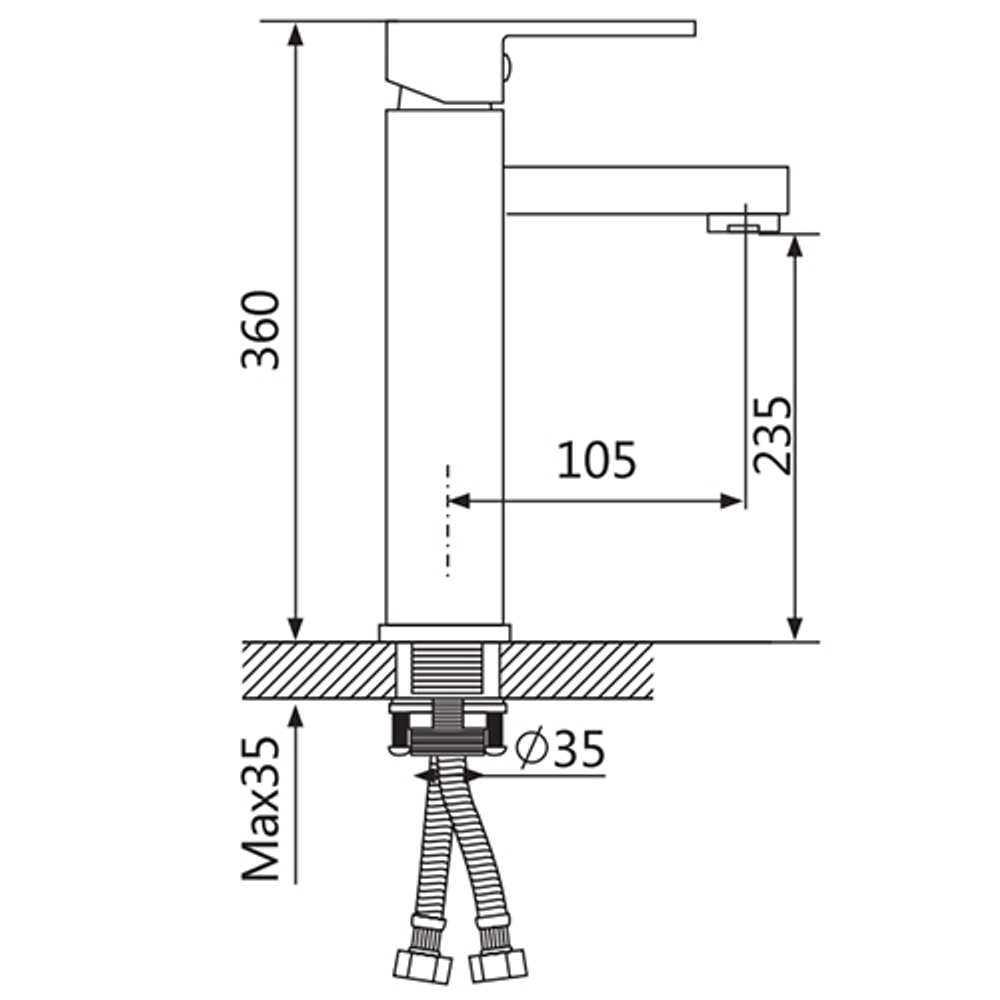 Смеситель для раковины Oute T17 T1701-1