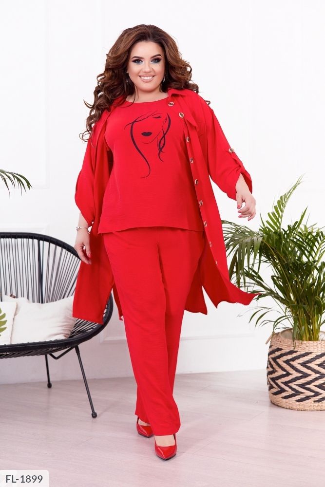 Костюм тройка FL-1898 Фабрика Моды Костюм тройка FL-1898 Фабрика Моды