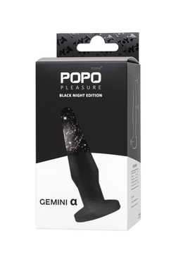 Анальная втулка TOYFA POPO Pleasure Gemini α, TPE, черная, 12,1 см