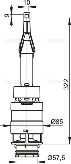 Сливной механизм A06-850 для сниженной системы инсталляции