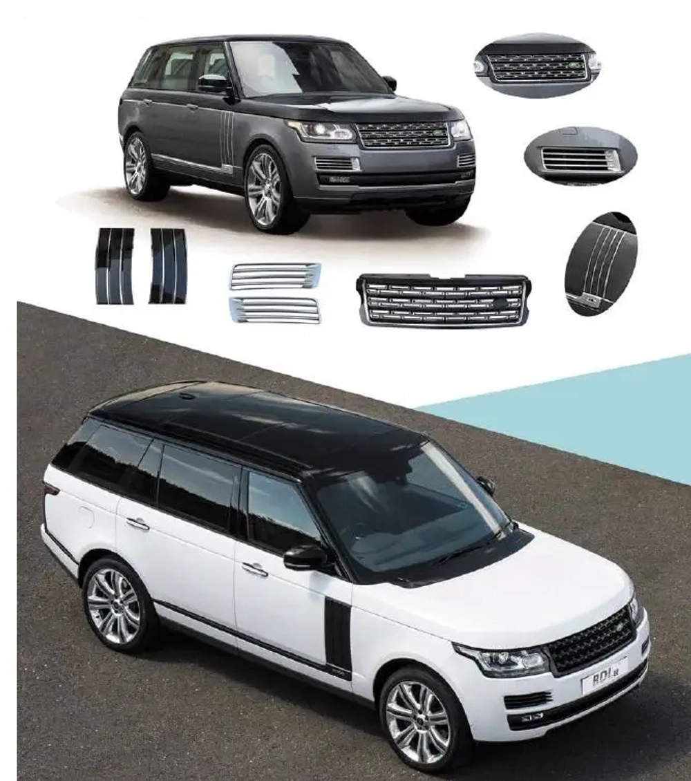 Комплект решетки радиатора SVA 2018-2020 для LAND ROVER RANGE ROVER VOGUE 2013 - 2017 тюнинг Рейндж Ровер