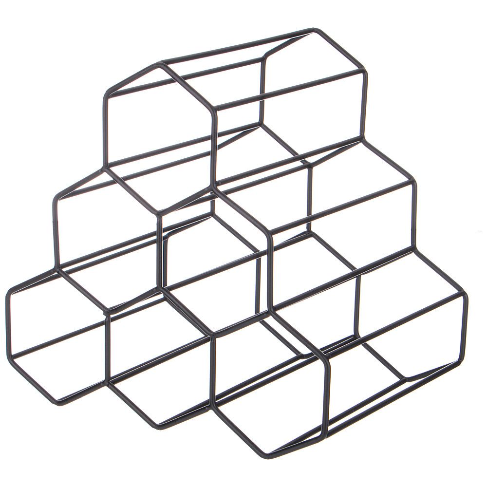 ПОДСТАВКА ДЛЯ БУТЫЛОК ЧЕРНАЯ 27,5*20*26 СМ (КОР=6ШТ)