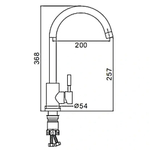 Смеситель для кухни, Frap, с картриджем, бел, F40899-1