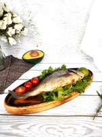 Поднос деревянный овальный сервировочный