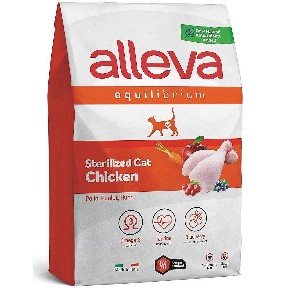 Сухой корм для стерилизованных кошек Alleva Equilibrium Sterilized с курицей, Пакет 10 кг