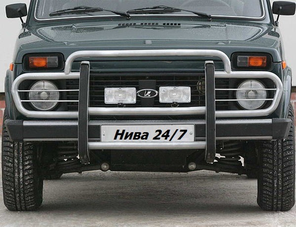 Защита переда (кенгурятник) Нива 4х4/Легенд 'Прямой' (3 дв./5дв.)